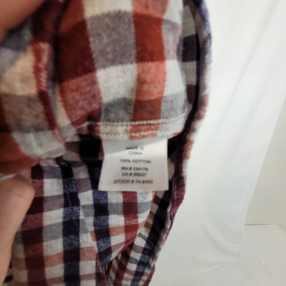Men's xxl johnston and murphy plaid flannel with contrasting detail 100% cotton - Picture 10 of 10